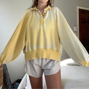 Urban Outfitters balloon sleeved yellow sweatshirt